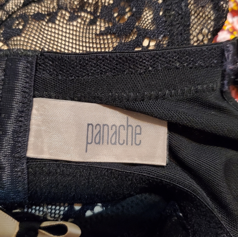 Panache 32K Breast Feeding Nursing Nude Black Lace Bra - Picture 7 of 8